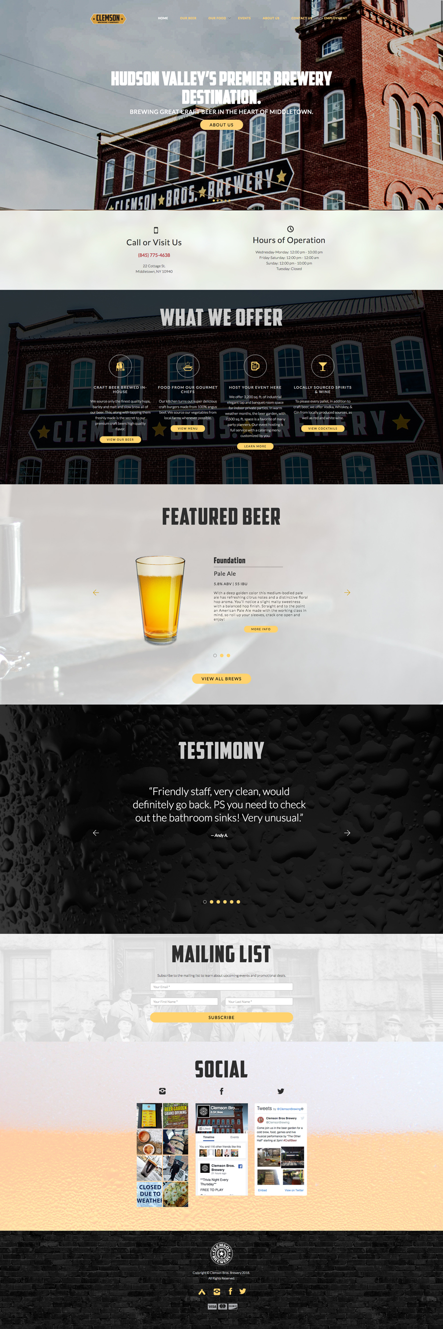 Clemson Brewing Website
