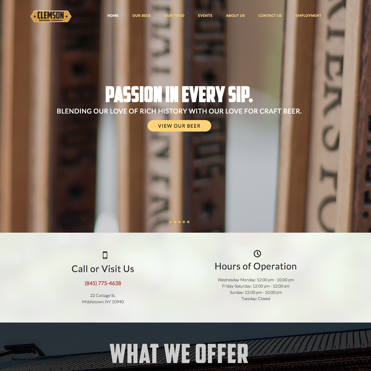 Clemson Brewing Website