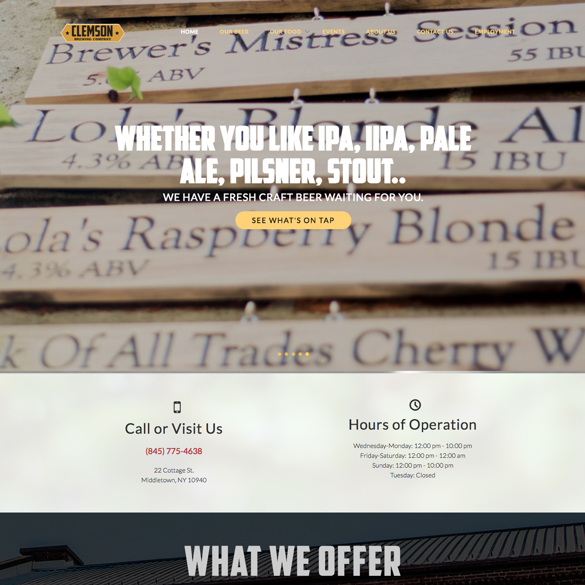 Clemson Brewing Website