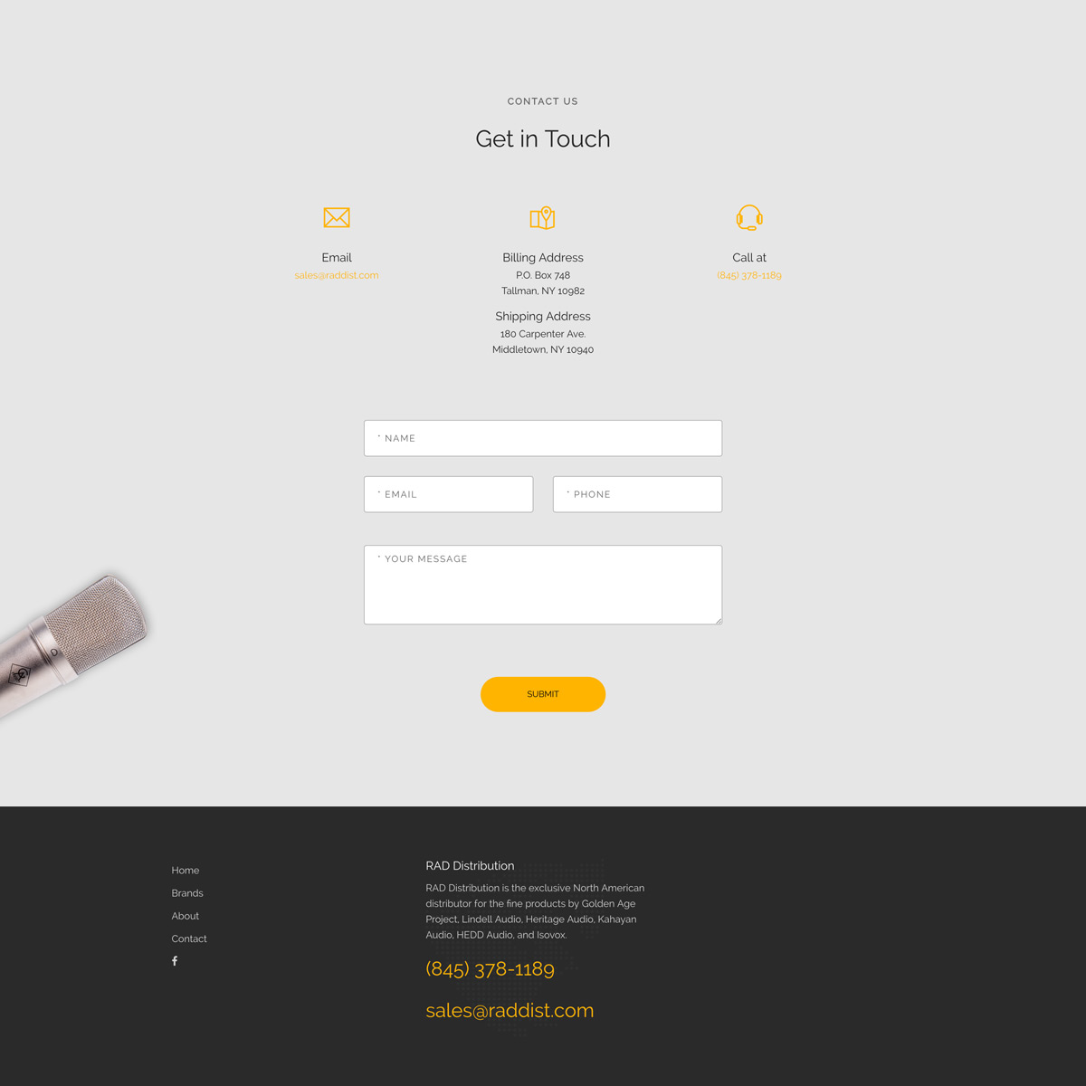 RAD Distribution Website